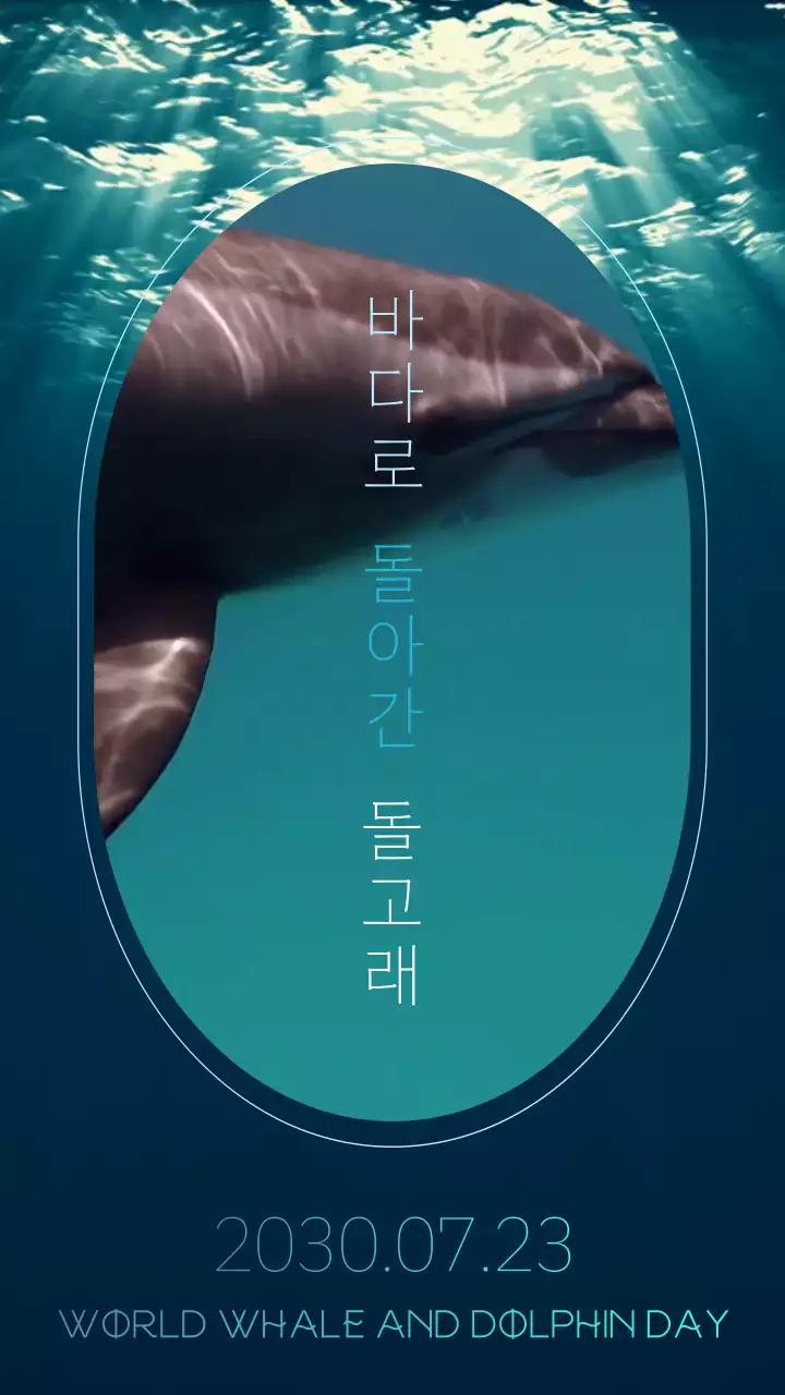 파란색 돌고래의 날 홍보