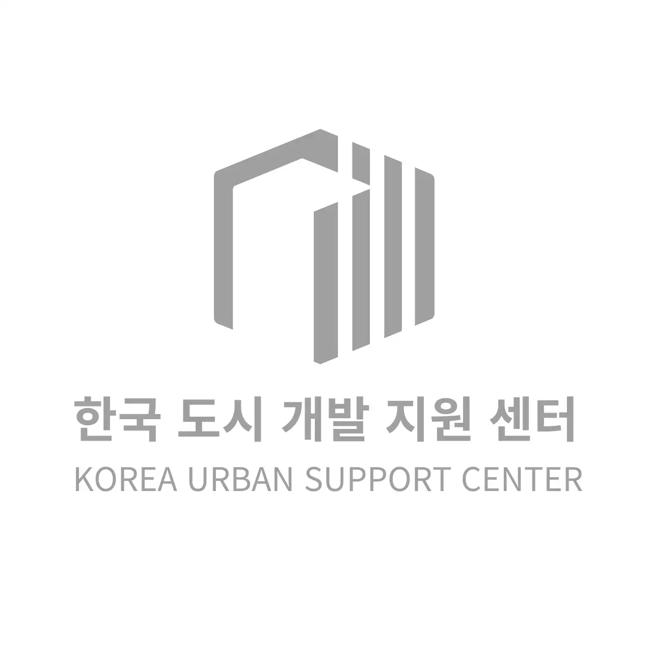 사각형의 정적인 로고의 도시 개발 협회 센터