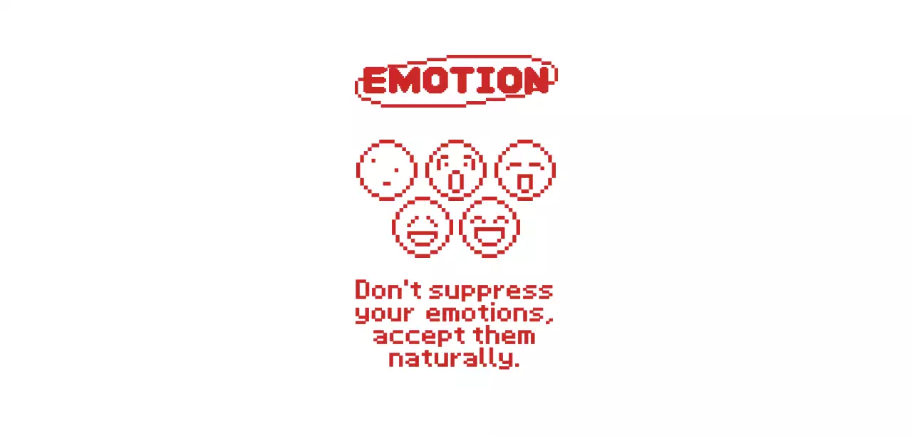 귀여운 도트 일러스트와 붉은 배경이 돋보이는 디자인