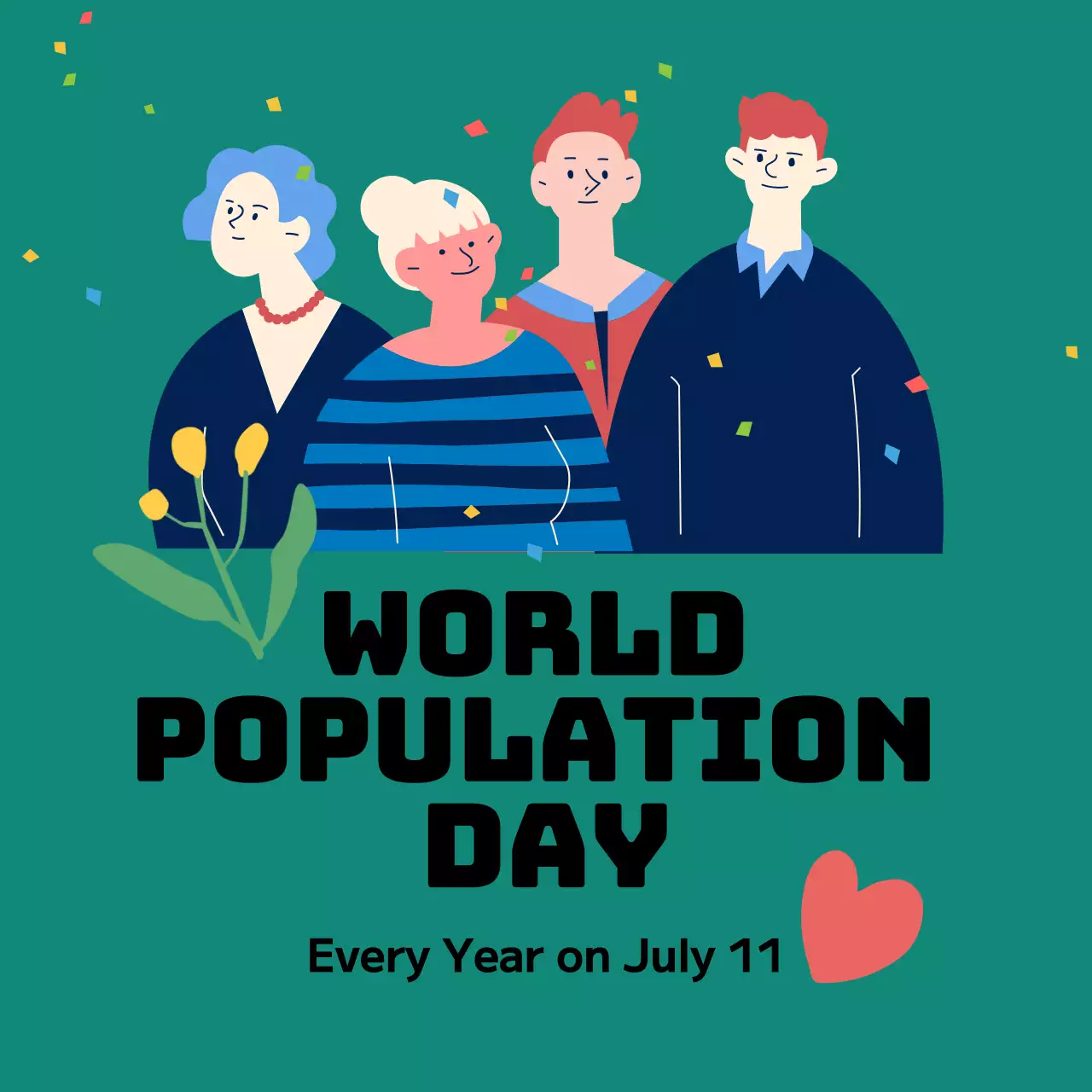 그린톤의 감각적인 세계인구의 날 홍보