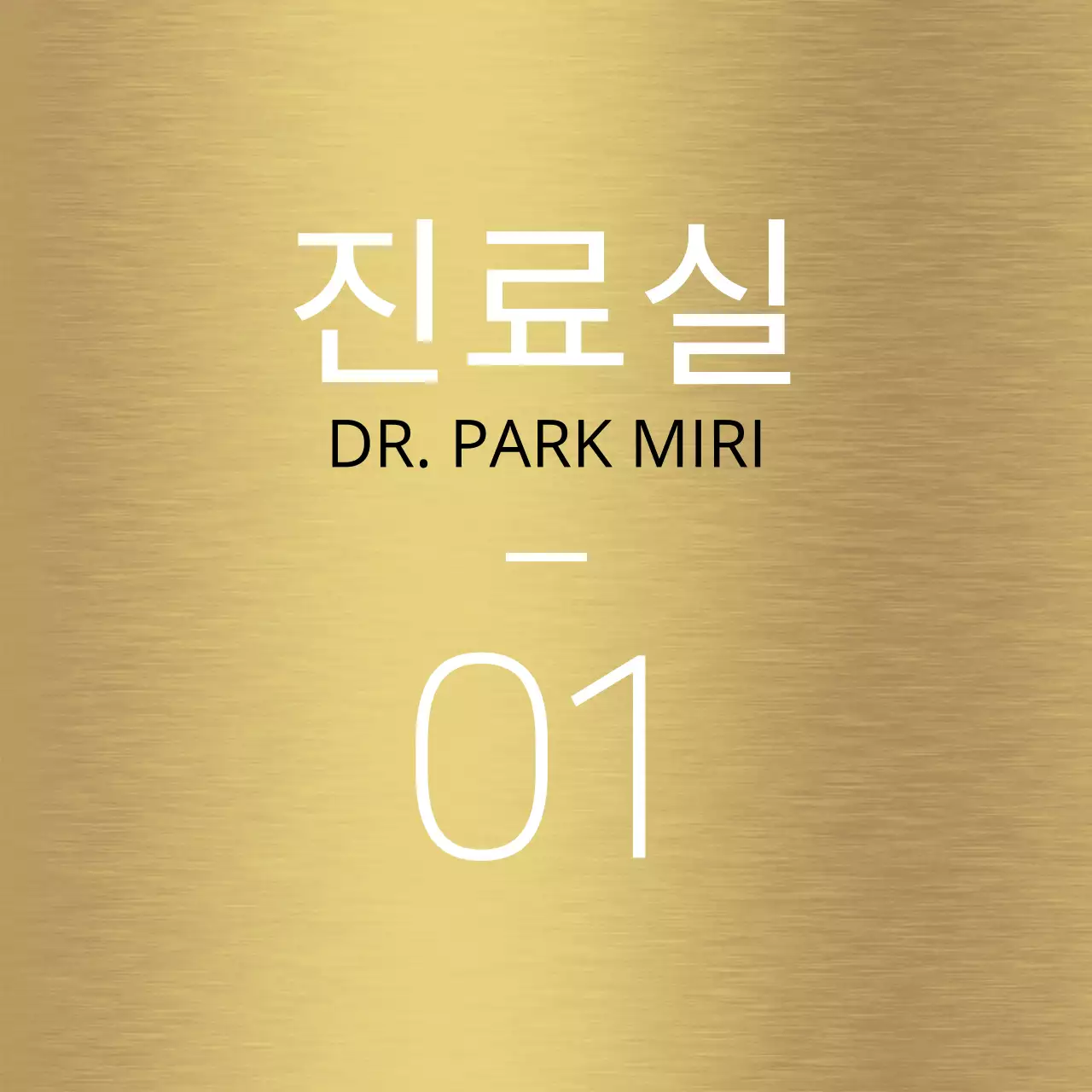 흰색의 라인과 병원 장소 이름이 있는 심플한 디자인의 장소 안내