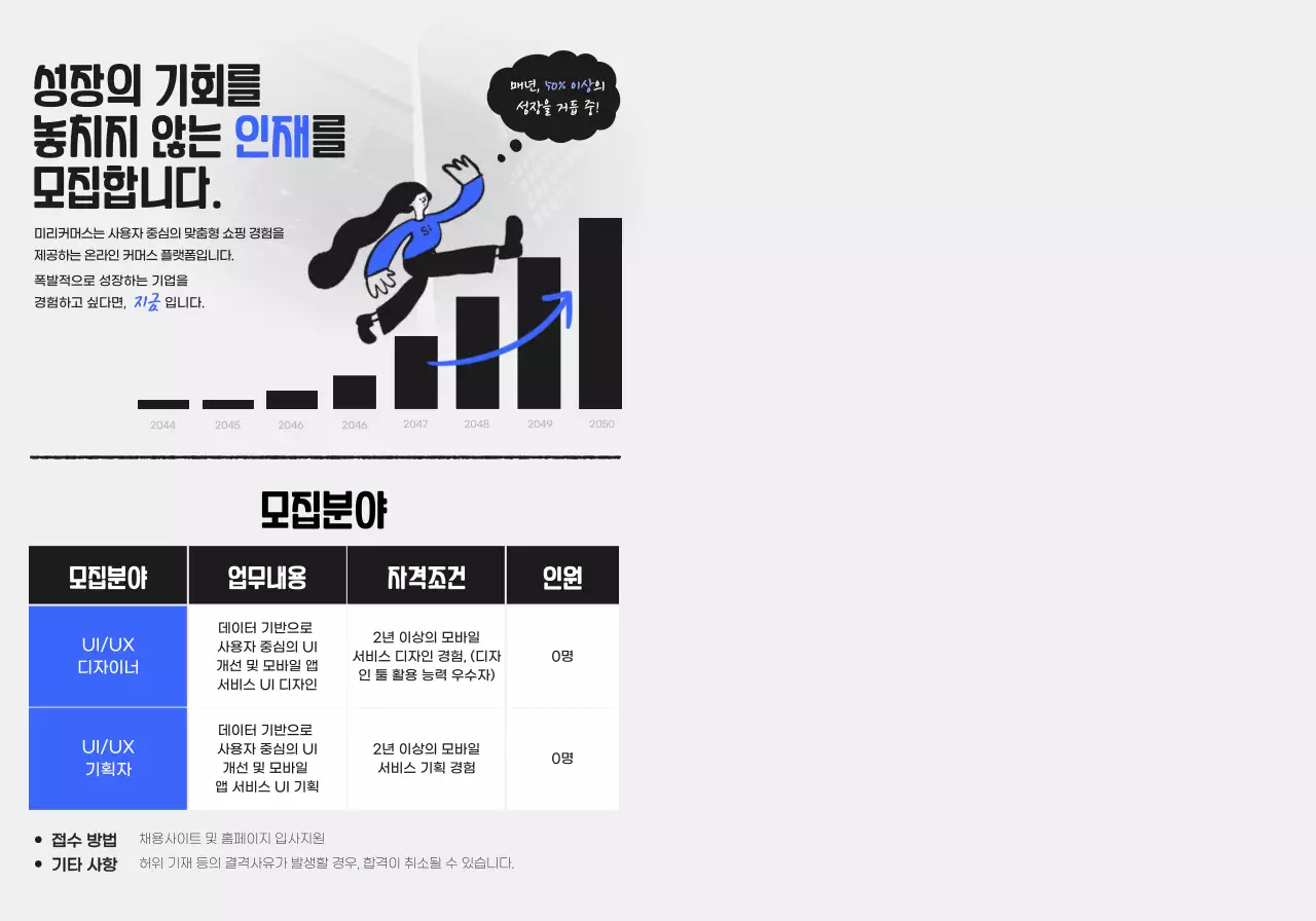 파란색과 검정색의 사람 일러스트가 있는 채용 연계형 인턴쉽 기념 웰컴키트