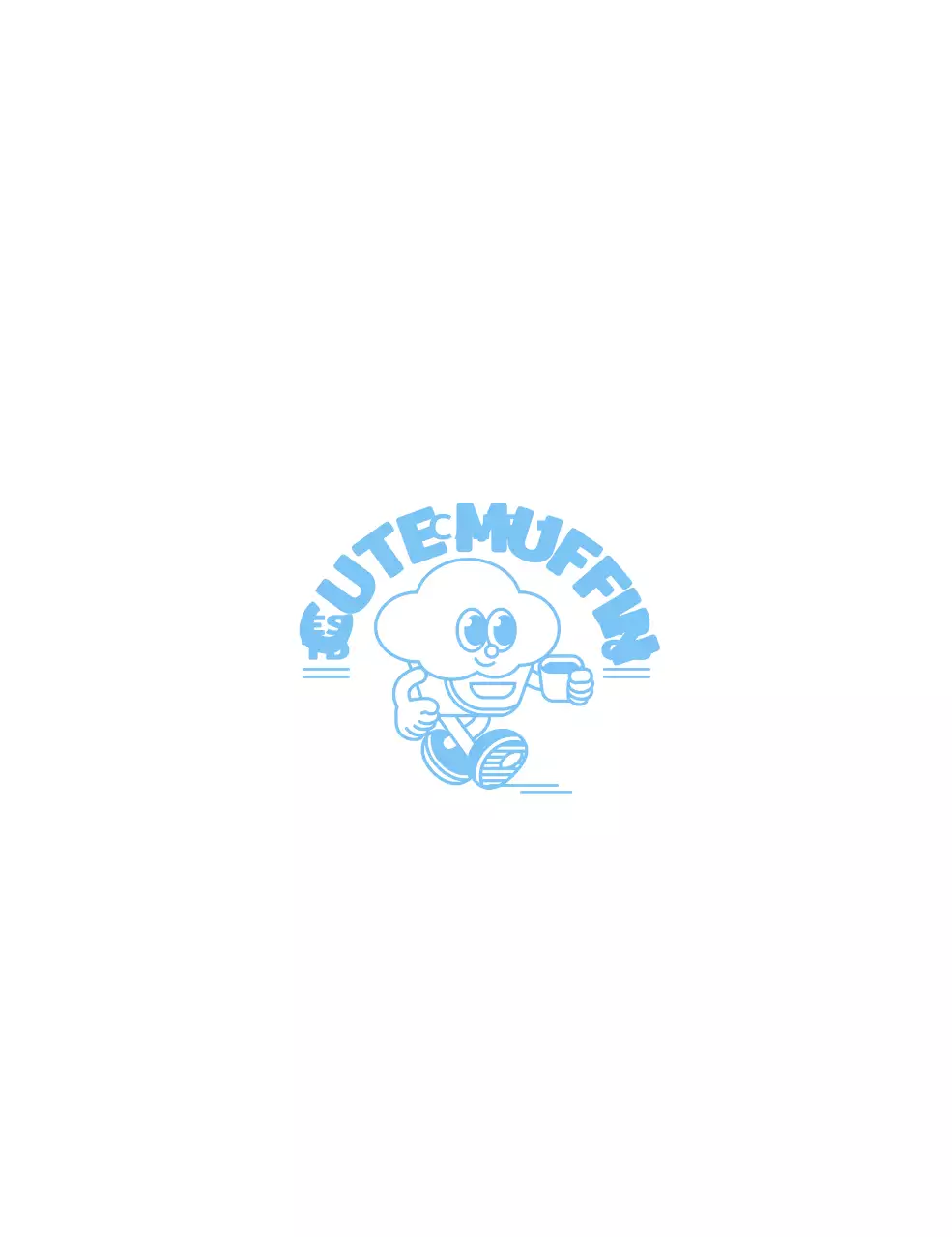 동글동글 귀여운 컵케이크 캐릭터 스타일 카페 굿즈용 