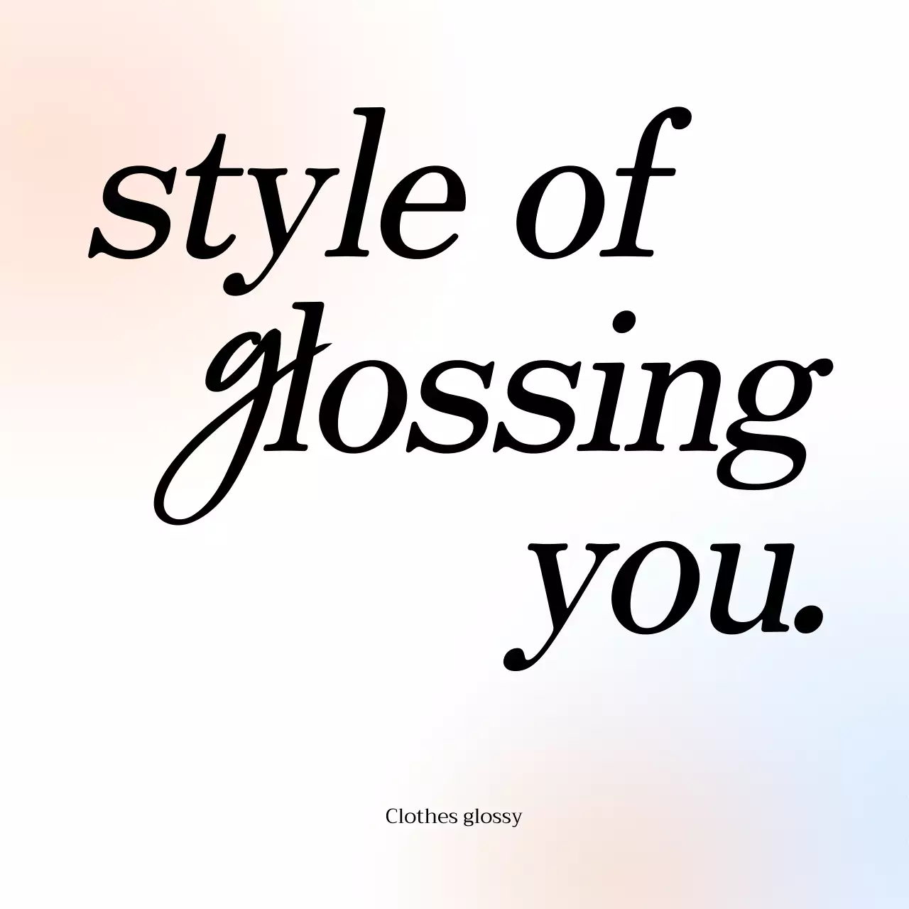 그라데이션의 글로시 심플 옷가게