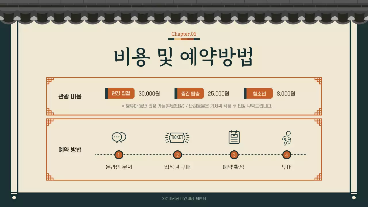 초록색 심플한 일러스트의 야간개장 제안서