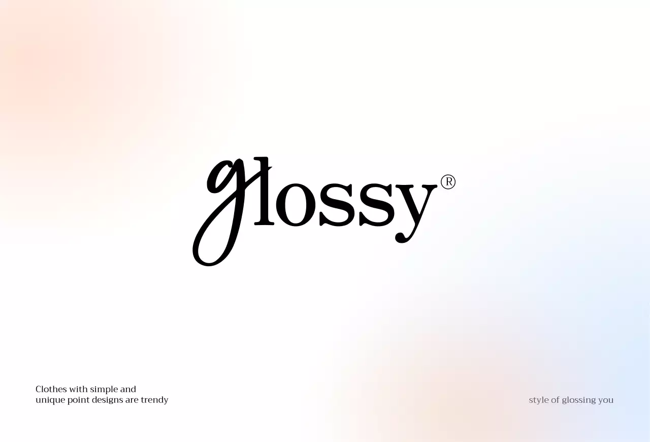 그라데이션의 글로시 심플 옷가게