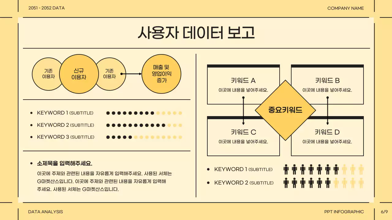 노란색과 검정색의 심플한 인포그래픽