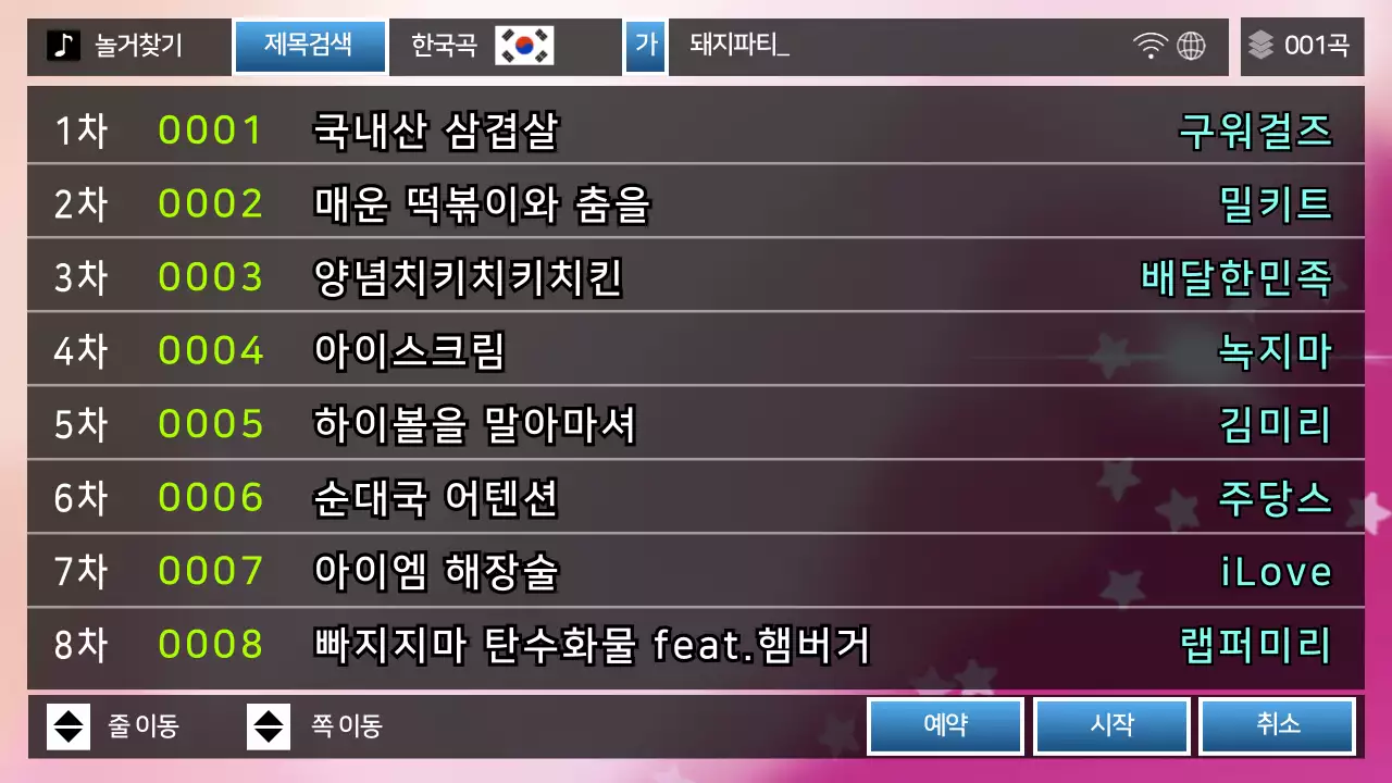 핑크색 키치한 노래방 테마의 재밌는 파자마 파티