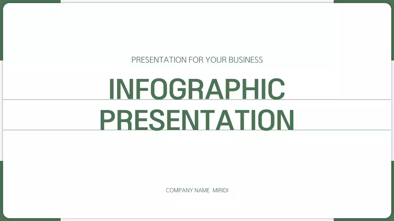 초록색의 도형의 인포그래픽 제안서