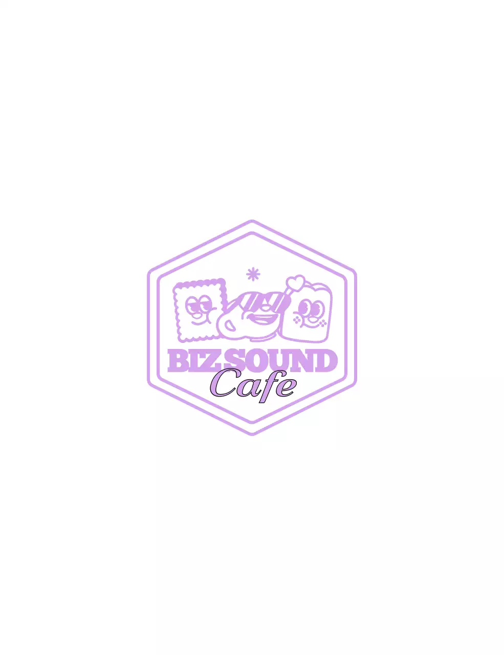 귀엽고 힙한 디저트 캐릭터와 텍스트 조합 스타일 카페 굿즈용 