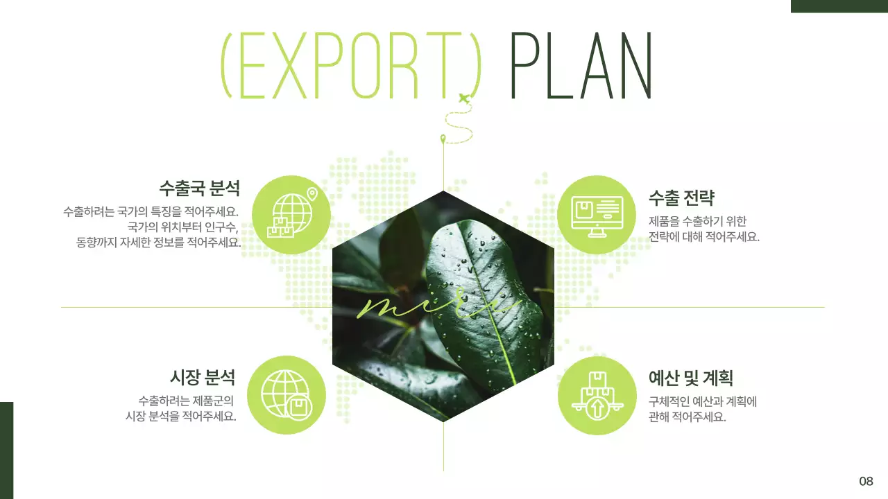 녹색의 모던하고 자연적인 영농법인 회사소개서