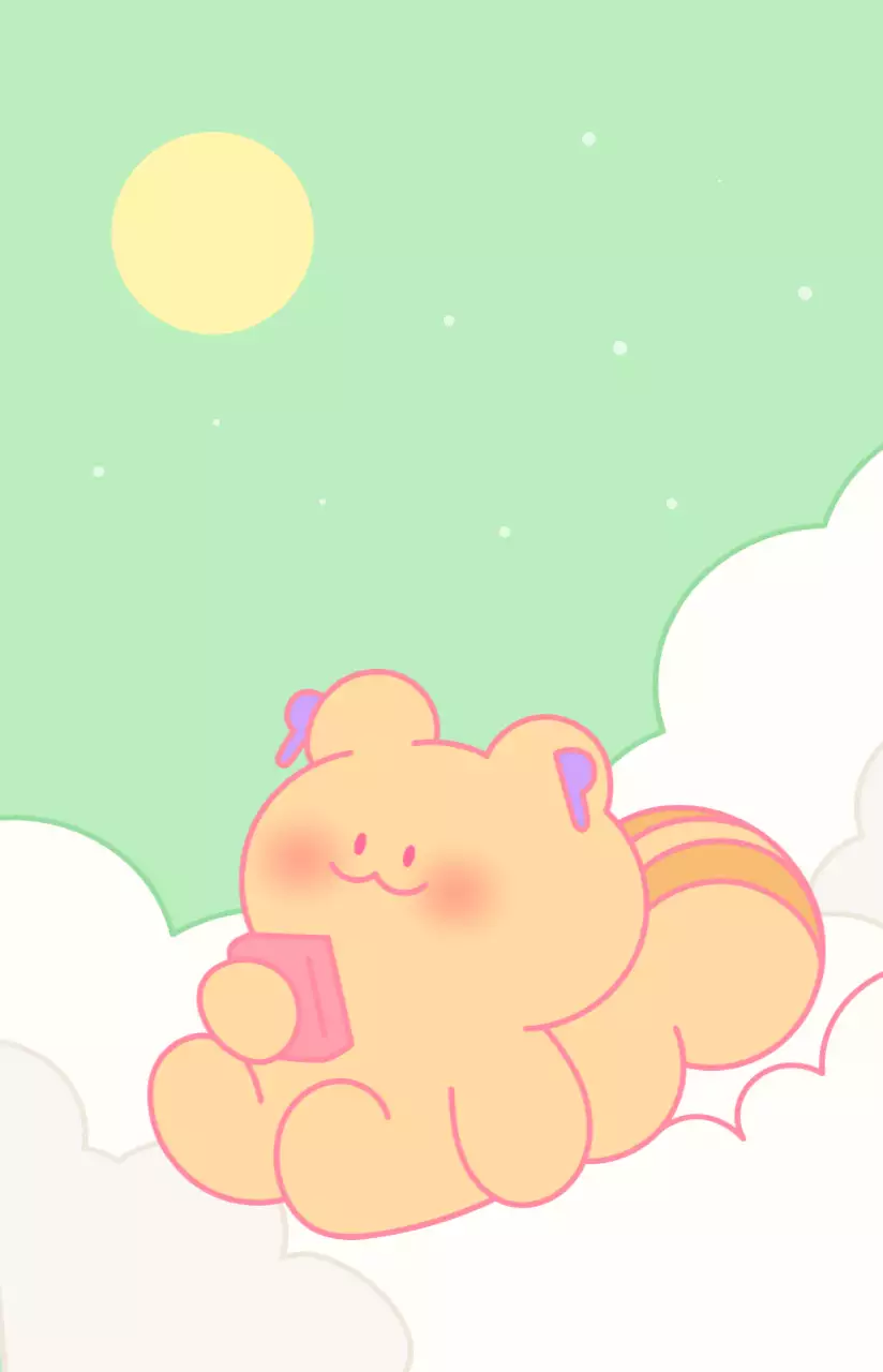 다채로운 색상의 토끼와 다람쥐 캐릭터의 하루  일러스트가 들어간 굿즈