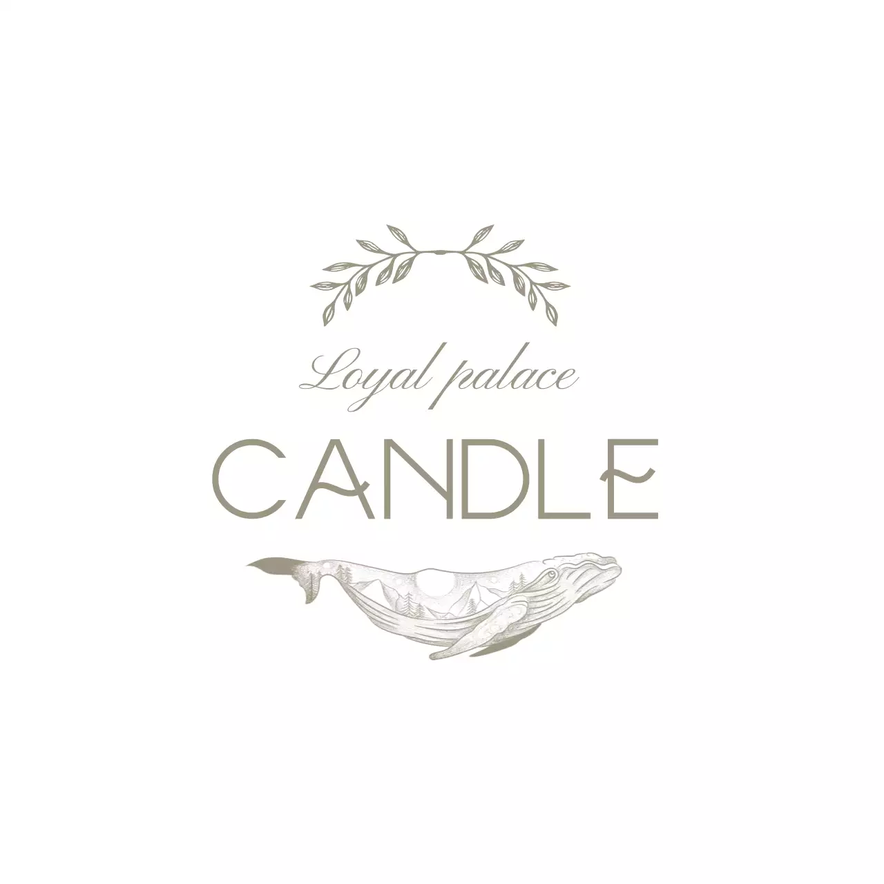 회갈색의 고급스러운 텍스트 일러스트로 이루어진 캔들