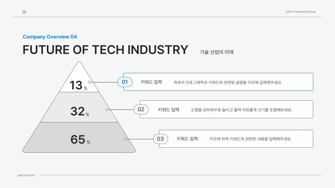 흰색과 파랑색 깔끔한 컨셉의 기술 세미나 비즈니스 프레젠테이션 키트