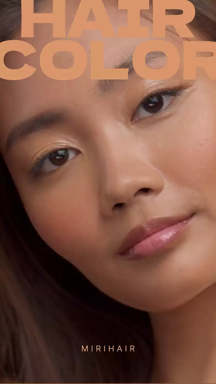 브라운톤의 심플한 미용실 염색 홍보