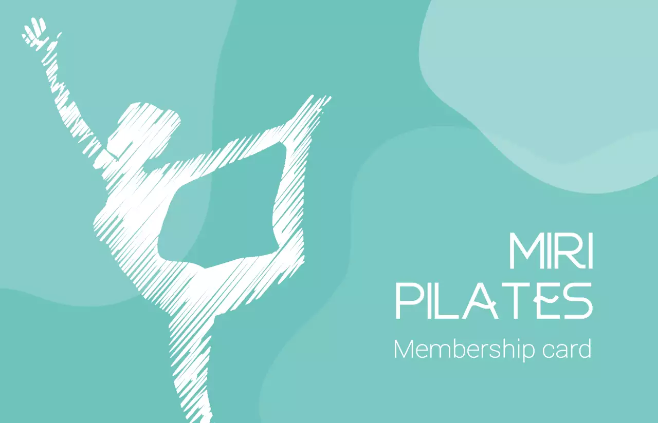 민트색의 심플하고 차분한 운동 회원카드