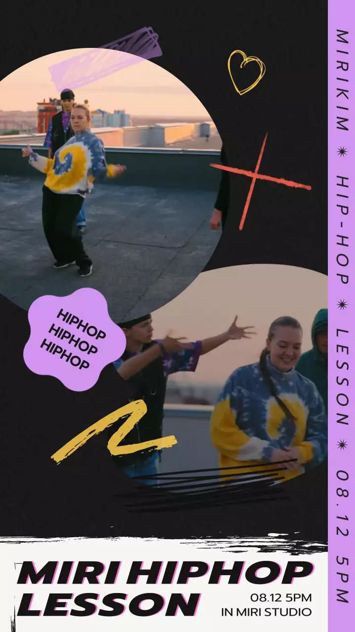 연보라색 힙한 느낌의 댄스 이벤트