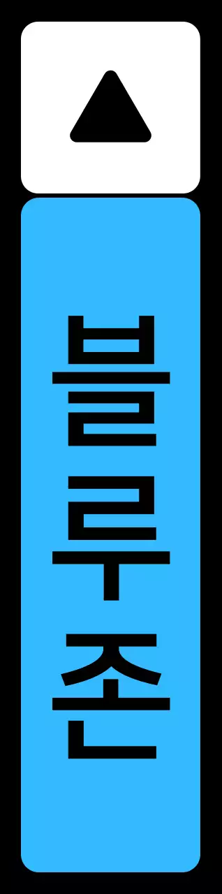 초록 파랑 보라색의 위치 안내 문구와 삼각형 사각형 도형으로 이루어진 심플한 구역 안내