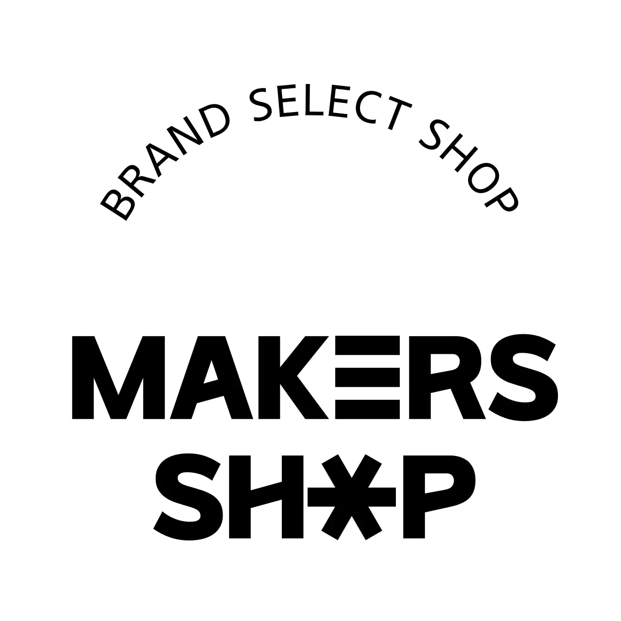 검정색의 편집샵 텍스트와 도형으로 이루어진 심플한 느낌의 매장 간판