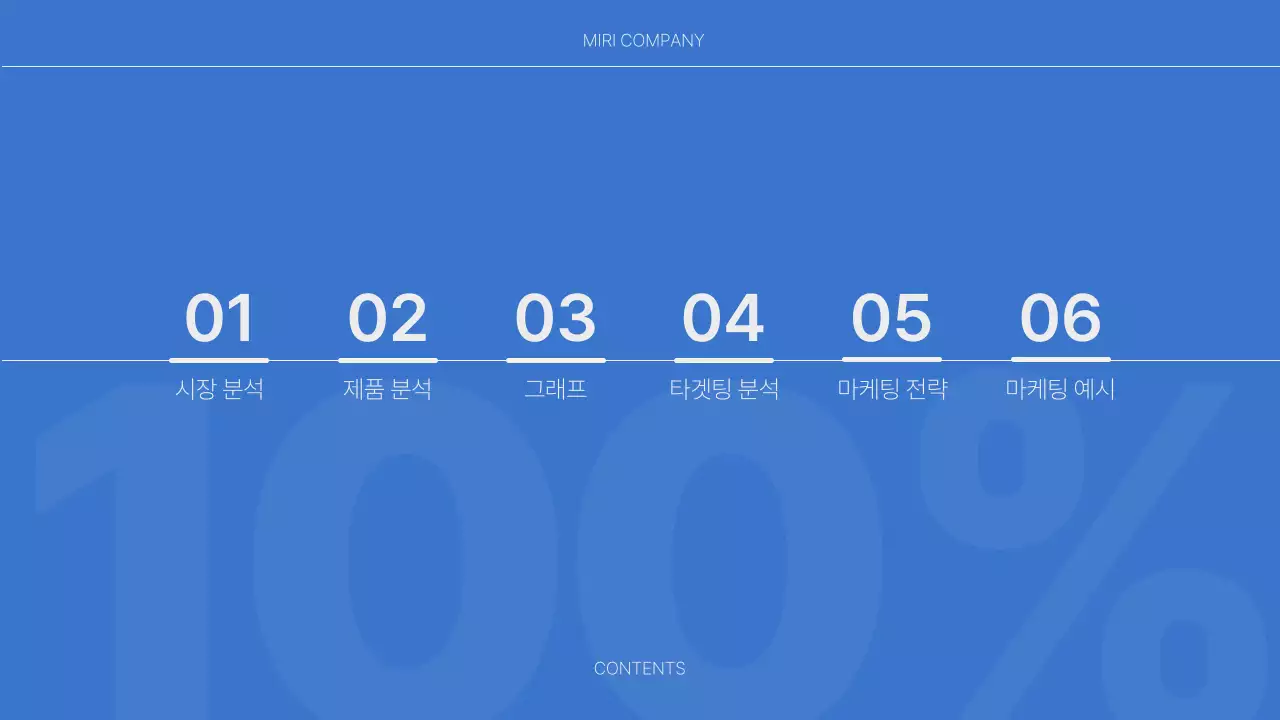 파랑의 심플한 효율 100% 마케팅 기획서