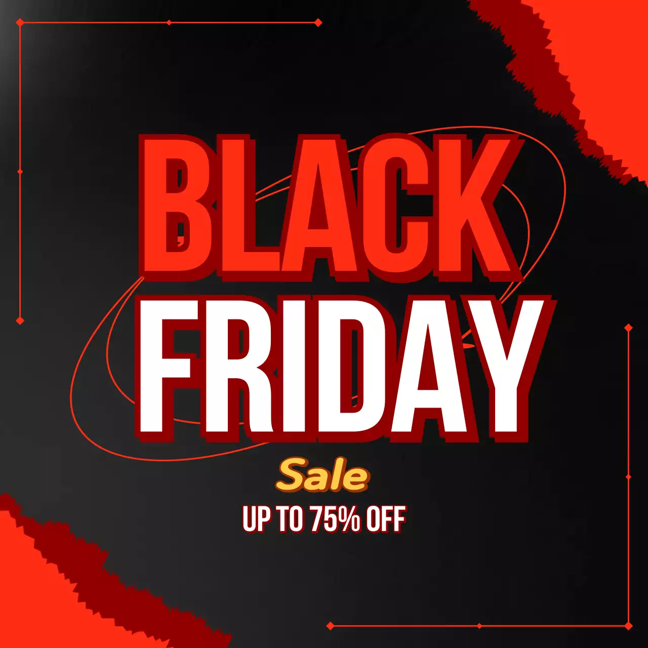 검은 색과 빨간색의 할인 이벤트 검은 금요일