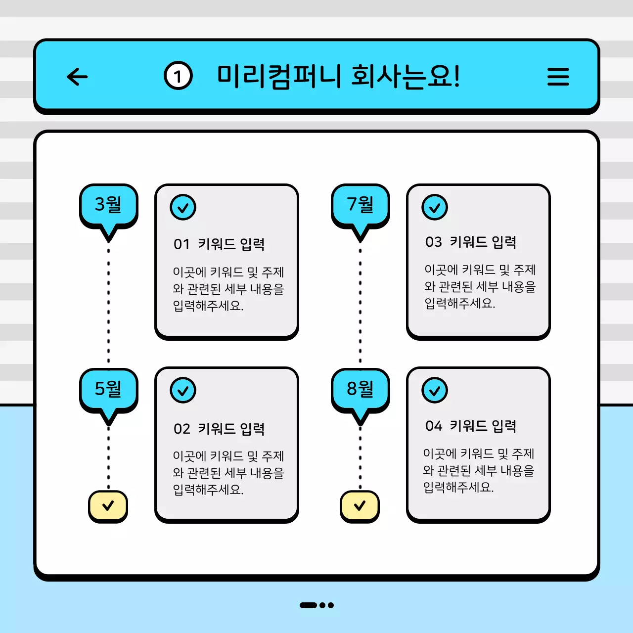 파랑색과 노랑색의 마린 바다 컨셉 마케팅 운영 보고서