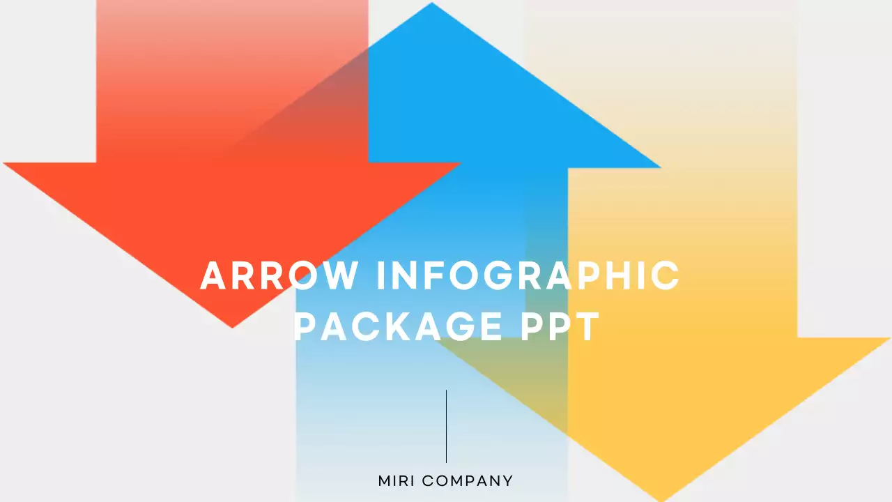 무지개의 모던한 화살표 인포그래픽 보고서