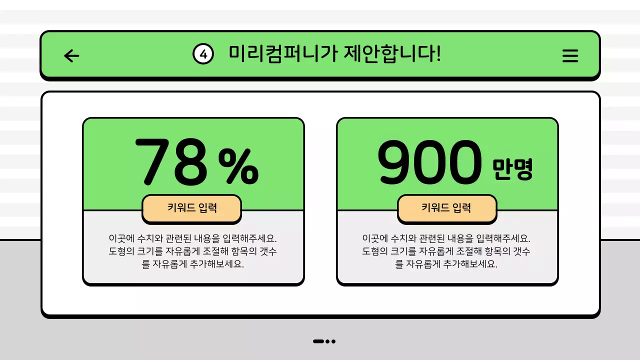 초록색의 마린 바다 컨셉 마케팅 운영 보고서