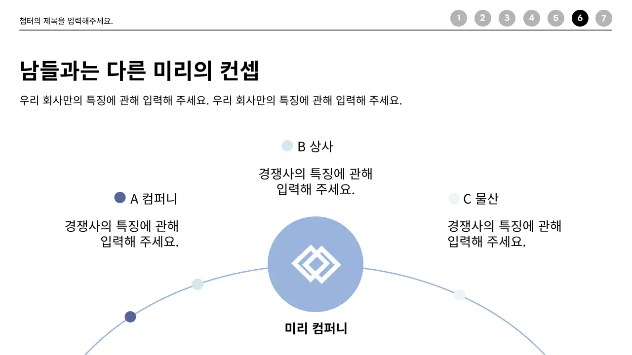 파랑의 모던한 미팅 업무 회사소개서