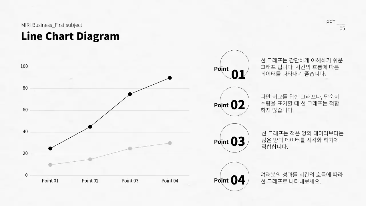 검정색과 흰색의 심플한 회사 소개 발표자료