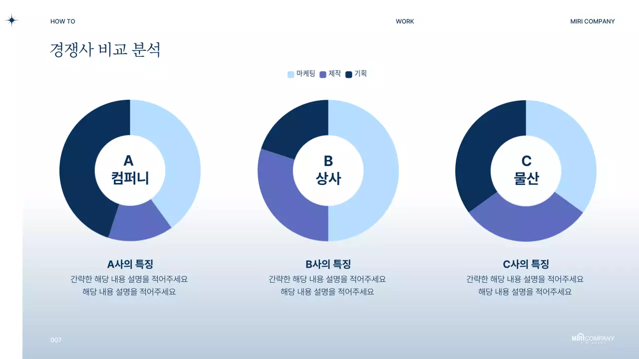 남색의 모던한 비즈니스 PT 제안서