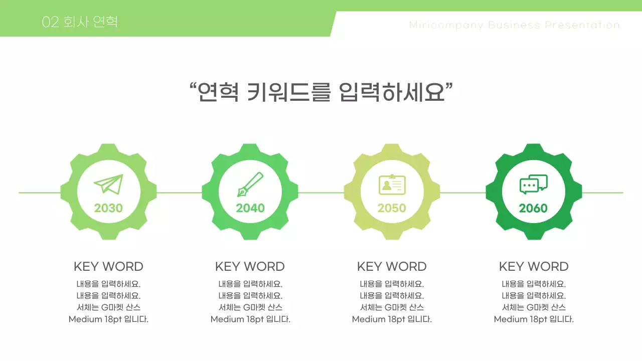 그린톤의 톱니바퀴를 활용한 심플한 사업계획서