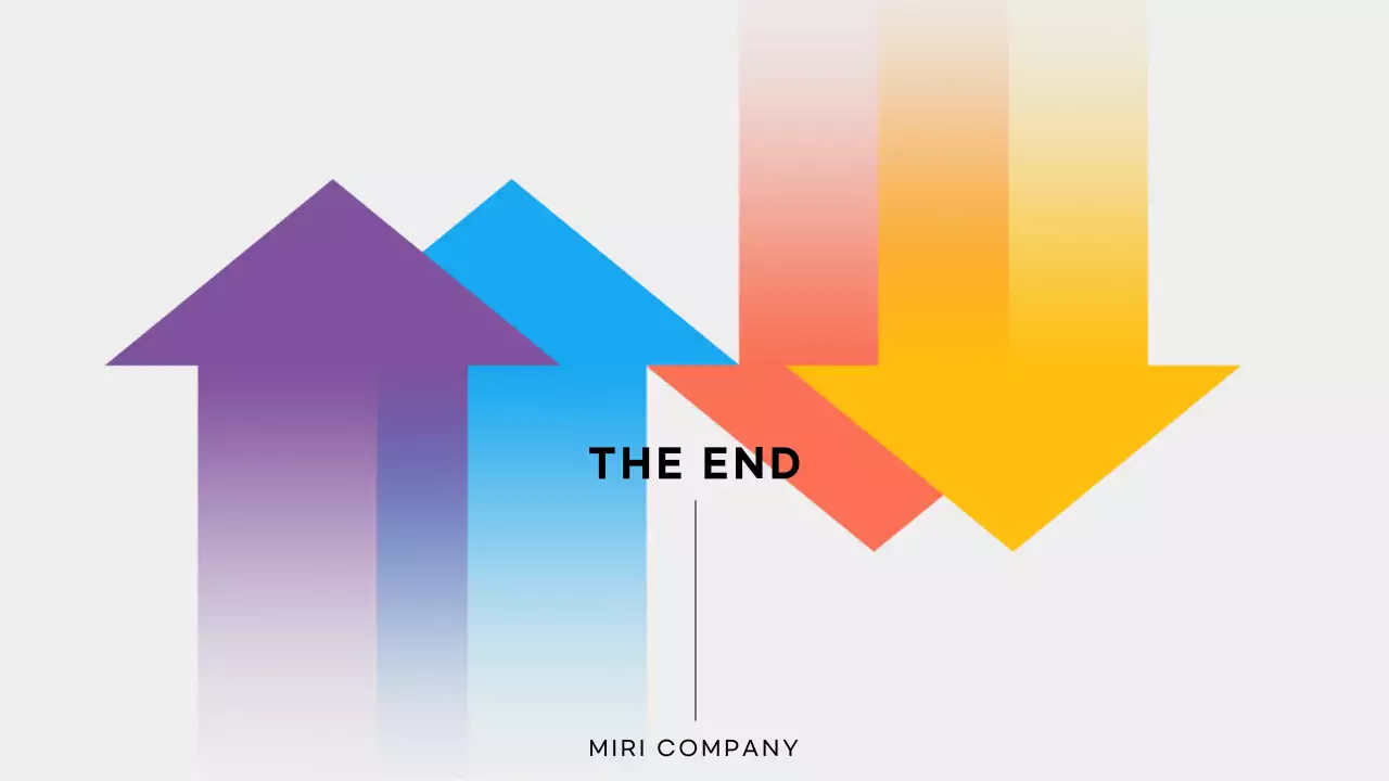 무지개의 모던한 화살표 인포그래픽 보고서