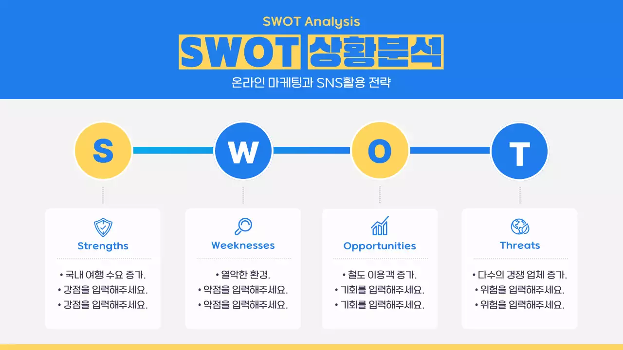파랑과 노랑의 키치한 철도 마케팅 전략 제안서