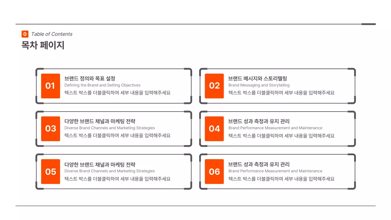 빨간색의 미니멀한 포인트 도형의 브랜드 전략 프레젠테이션 키트
