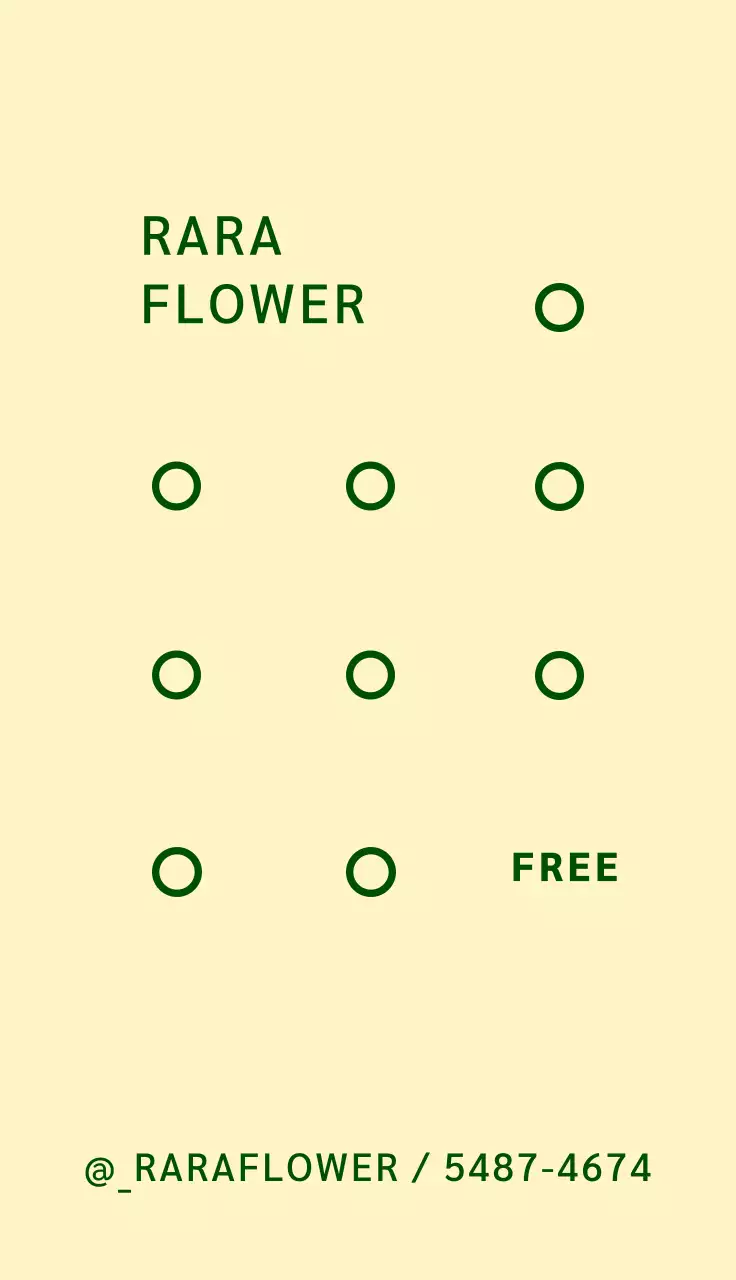 노란색 배경의 꽃 일러스트 로고가 있는 플라워샵 명함