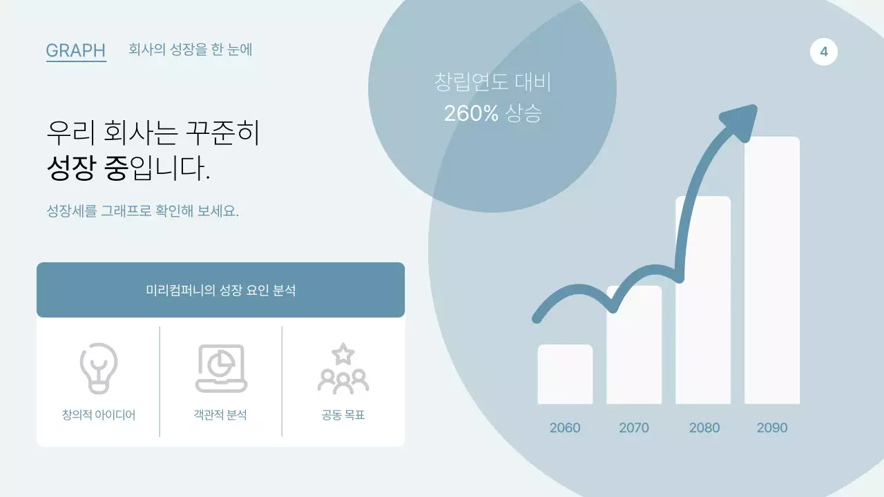 하늘색의 심플한 비즈니스 회사소개서