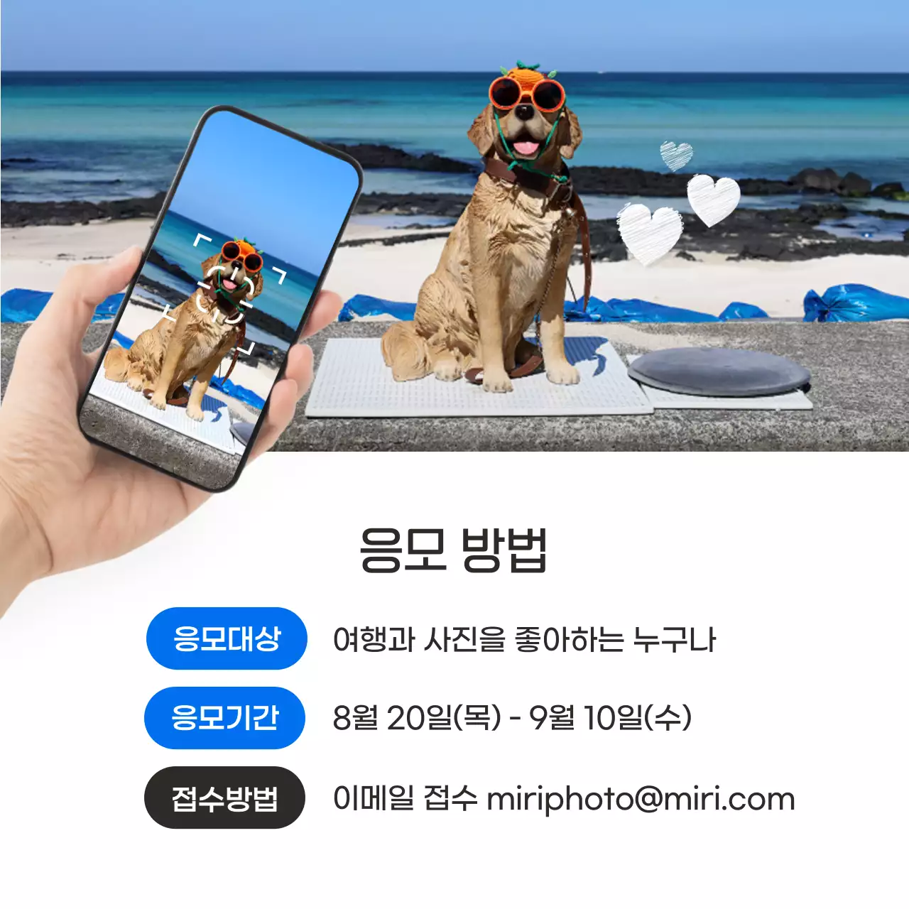 파랑의 자연적인 여행 사진 공모전 홍보