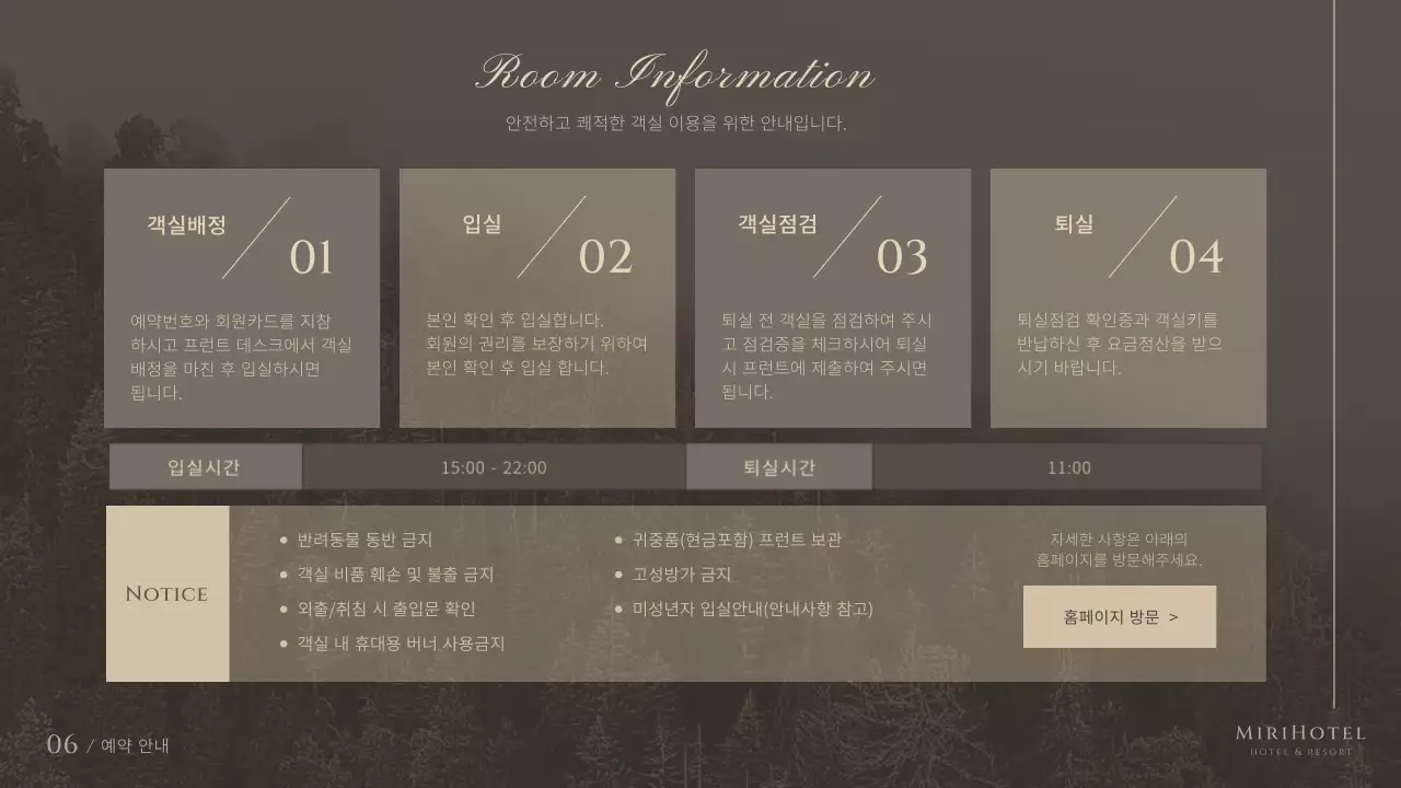 갈색과 베이지의 모던하고 고급스러운 호텔 패키지상품 기획서