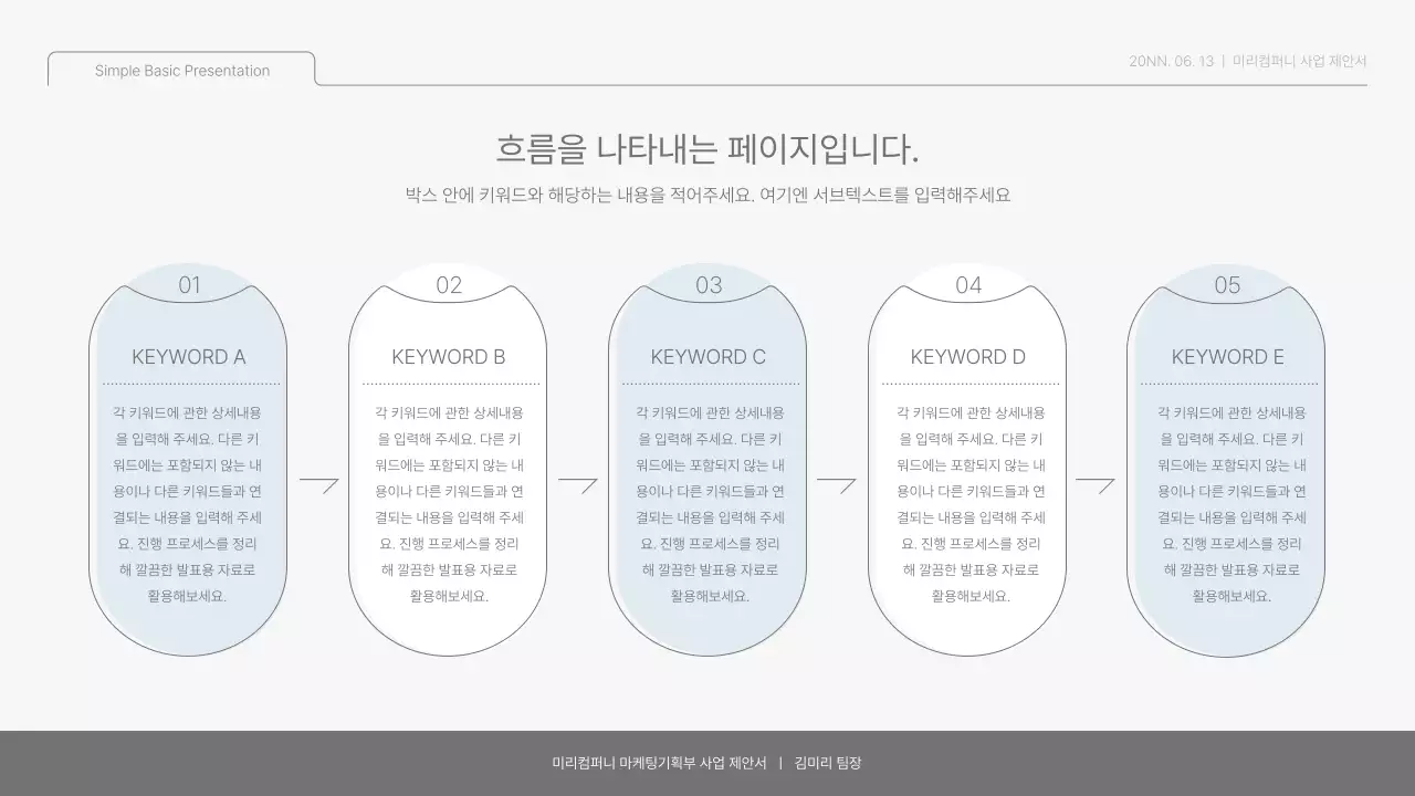 연두와 하늘색의 심플 베이직한 보고서