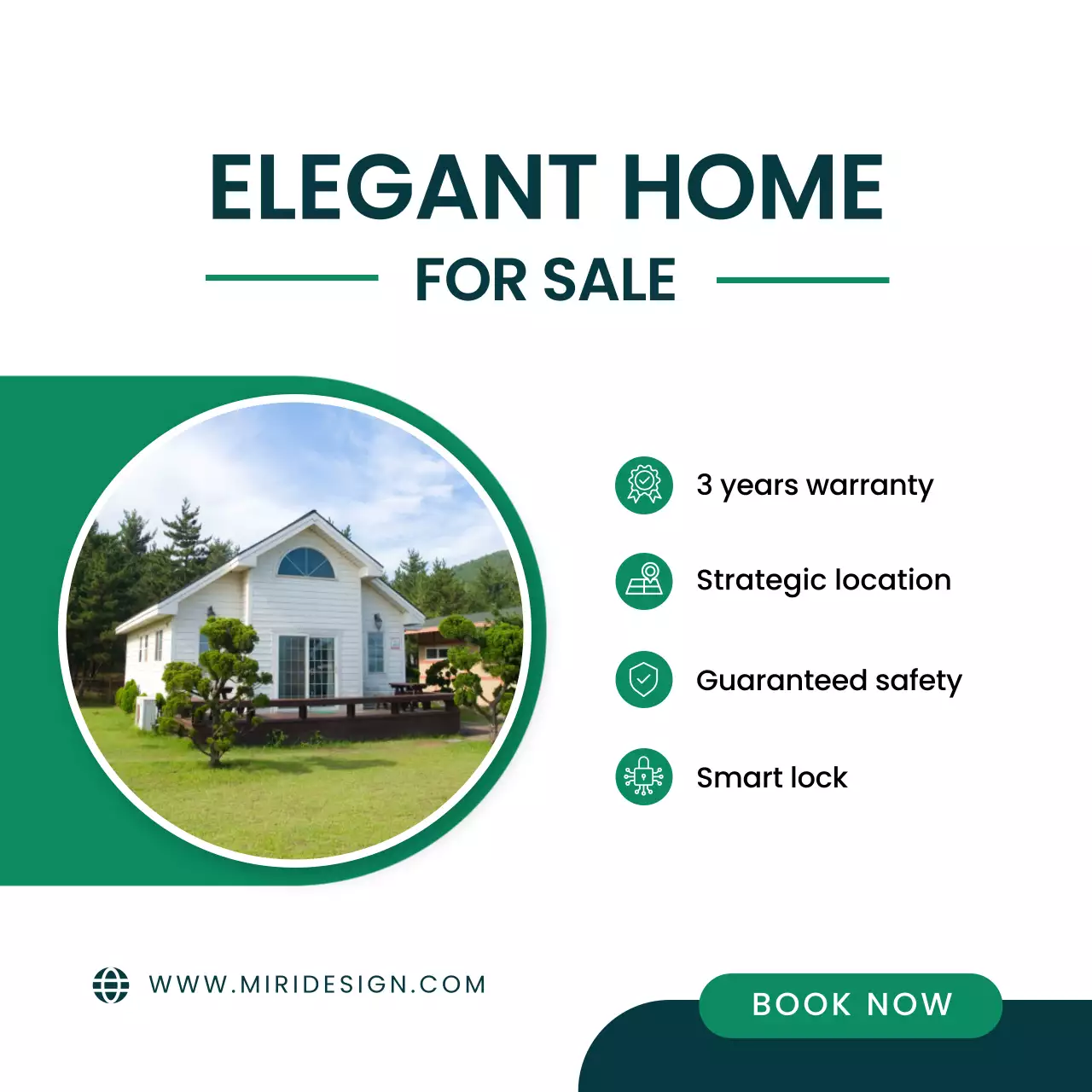 그린 모던 부동산 인스타그램 포스트