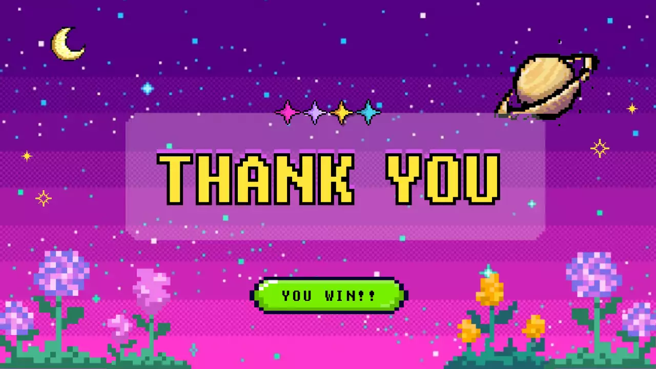 보라색과 핑크색의 사이버틱한 게임 관련 홍보