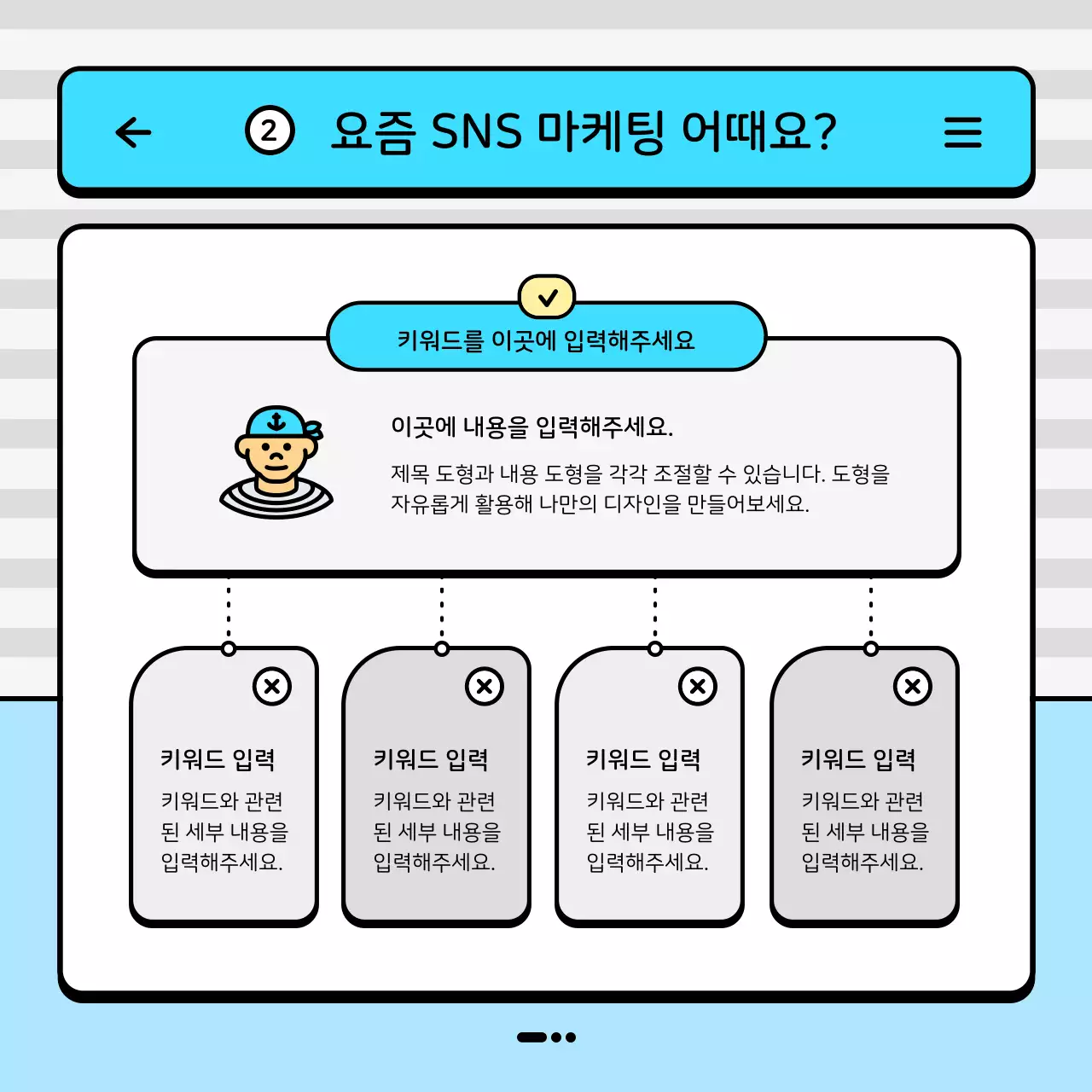 파랑색과 노랑색의 마린 바다 컨셉 마케팅 운영 보고서