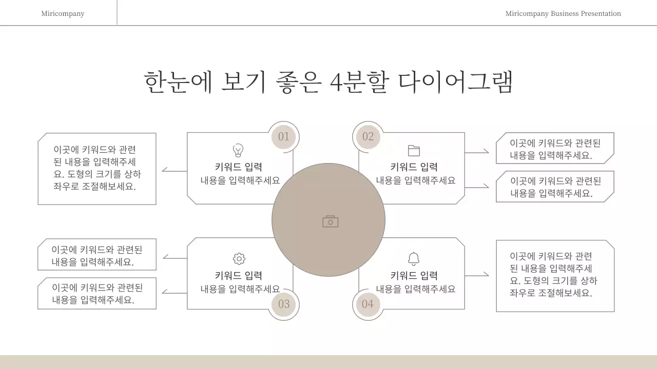 갈색과 흰색의 심플한 감성적인 비즈니스 보고서