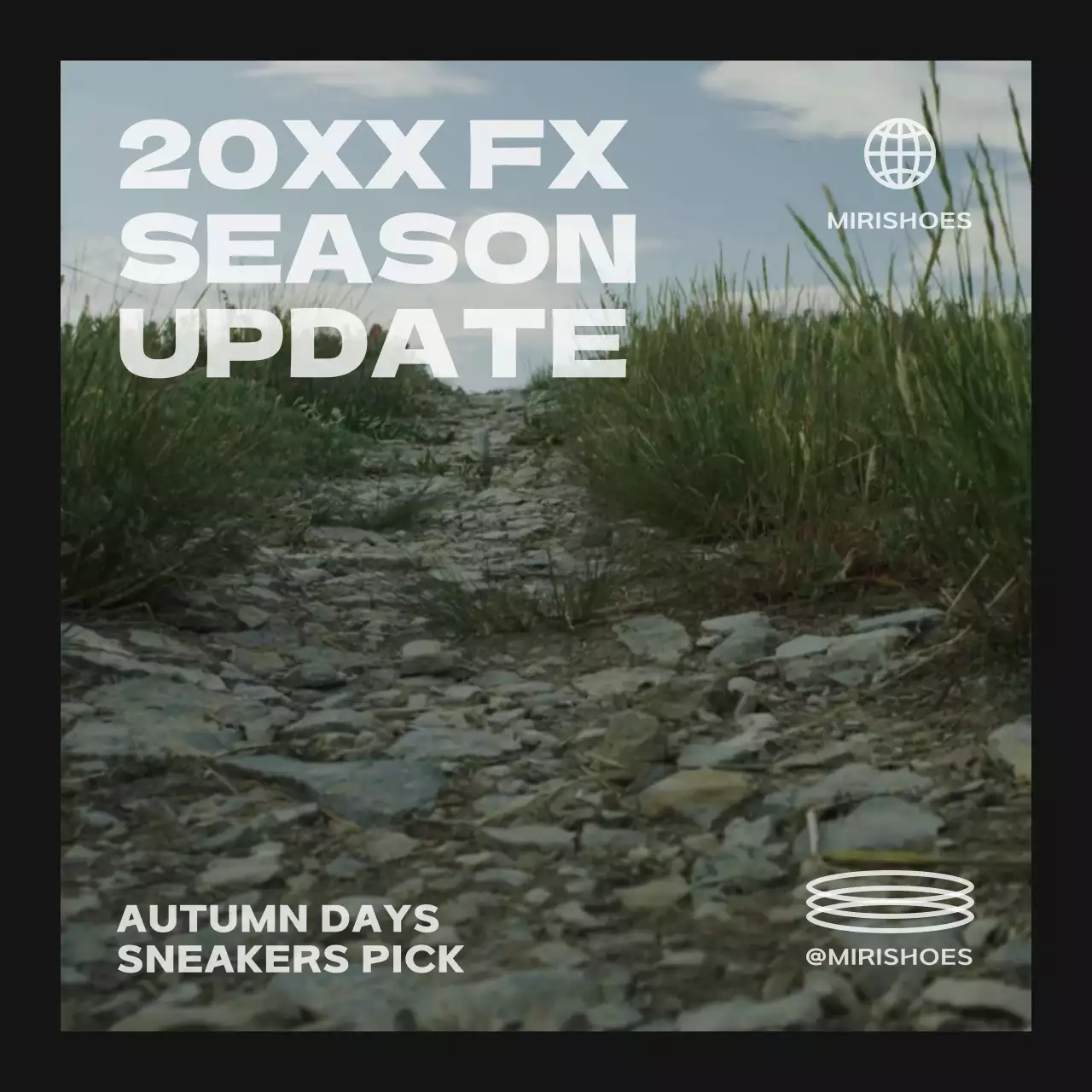 검정색과 하얀색의 힙한 컨셉 운동화 홍보