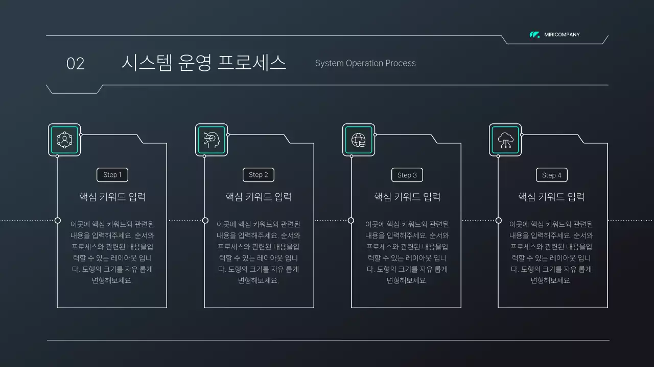 검정색과 녹색의 회로 컨셉 시스템 제안서 프레젠테이션 키트