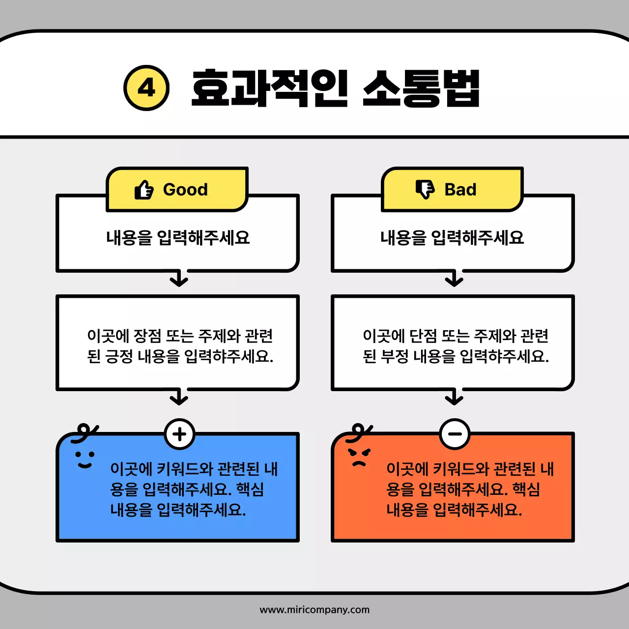 주황색과 파랑색의 귀여운 캐릭터 도형 컨셉 카드뉴스 키트