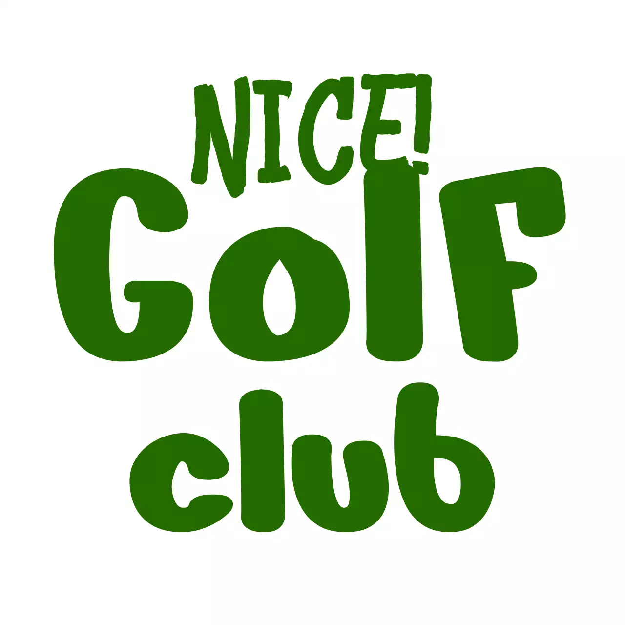 초록색과 주황색의 귀여운 곰 일러스트 컨셉의 골프클럽 전용