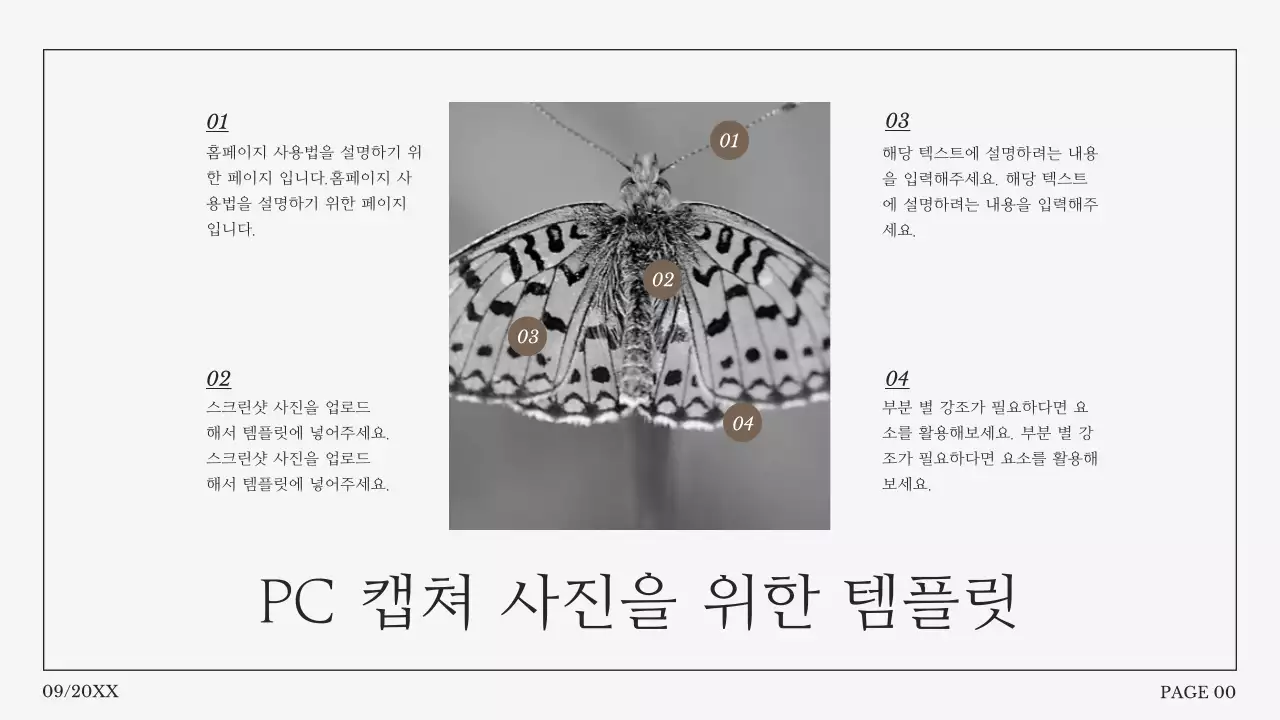 혹백의 단순한 사진 콜라주 제안서