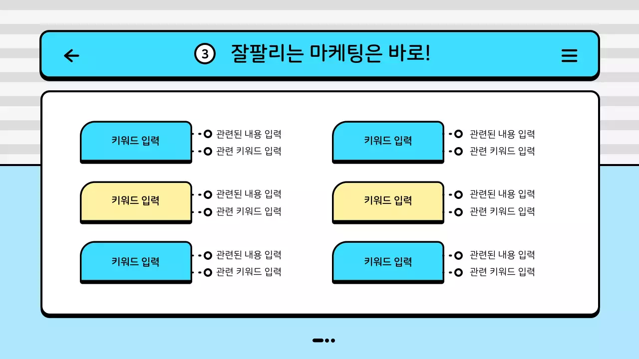 파랑색과 노랑색의 마린 바다 컨셉 마케팅 운영 보고서